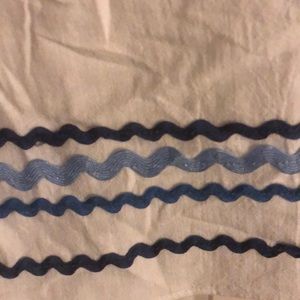 White Dress with Blue RickRack Detail